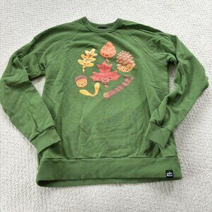 Whistle & Flute Fall Leaves Green Sweatshirt